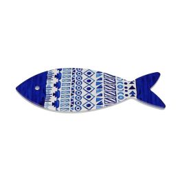 Salvamantel Pez Versa, cerámica con base de corcho, 12x29 cm (4 Unidades)