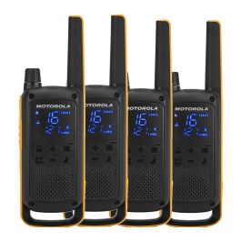 Motorola T82 Extreme Quad Pack 4 Walkie Talkies Banda PMR 16 Canales Alcance 10km IPX4