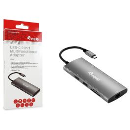 Equip Docking Station 133490 USB Tipo C Multifuncional 9 en 1 con HDMI 4K 60Hz, Gigabit LAN, USB 3.2 Gen1, SD/TF, PD 100W