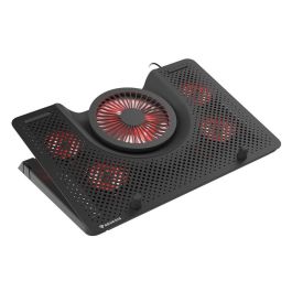 GENESIS Oxid 550 Almohadilla Fría para Portátil hasta 17.3", 5 Ventiladores 2800 RPM, Negro