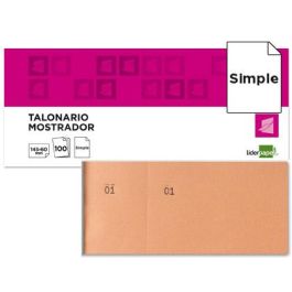 Talonario Liderpapel Mostrador 60x145 mm Tl04 Naranja Con Matriz 20 unidades