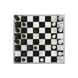 Juego De Mesa Moderno DKD Home Decor Negro Plateado 60 x 0.5 x 60 cm Juego De Mesa Moderno DKD Home Decor Negro Plateado 60 x 0.5 x 60 cm