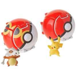 TOMY Pokémon Blíster Pokeball con Figura Pikachu y Cubone - Lanza tu Pokémon a la Batalla