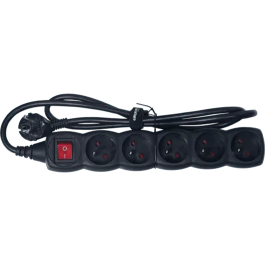 Algamlight Regleta 5 Enchufes con Interruptor General, Cable de Red Negro, 1.20m Precio: 8.68999978. SKU: B1AS7F3NL9