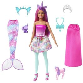 Caja de muñecas Barbie Érase una vez transformable en Sirena o Real, Bebé Dragón y Unicornio, a partir de 3 años, HLC28 Precio: 44.2738993829. SKU: B19H7Z83QZ