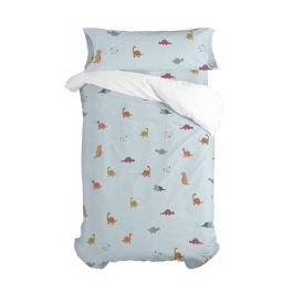 Juego de funda nórdica HappyFriday Mini dinosaur Multicolor Cama de 105 2 Piezas