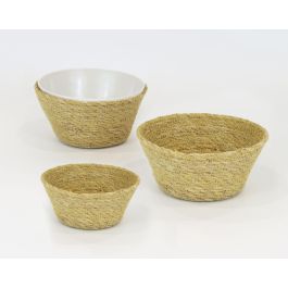 Cesta Redonda Seagrass 10x6 cm Privilege (24 Unidades) Cesta Redonda Seagrass 10x6 cm Privilege (24 Unidades)