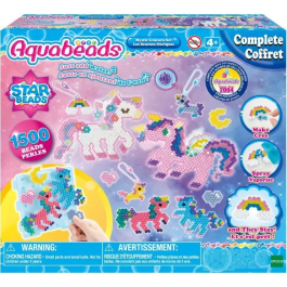 Aquabeads Set de Manualidades Hadas Unicornios con 1500 Perlas para Niños a Partir de 4 Años
