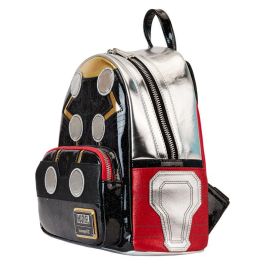 Loungefly Mochila mini Thor Marvel Metallic Cosplay 22.5cm Cuero Vegano con detalles brillantes