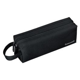 Estuche Portatodo Liderpapel Classic Rectangular Con Asa 2 Cremalleras 210 X80 mm Negro