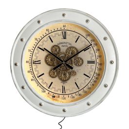 DKD Home Decor Reloj de Pared Loft de Metal Blanco 60x60cm. Funciona con 3 pilas AA. Precio: 92.7899995. SKU: B18LWFV3D5
