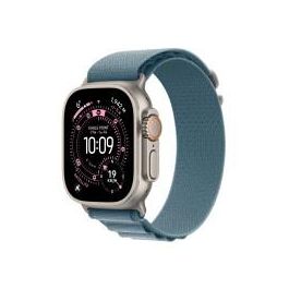 Apple Watch Ultra 3 GPS + Cellular 49mm Titanio Natural Correa Alpine Loop Azul Claro Talla L