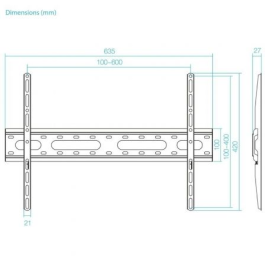 TOOQ SOPORTE FIJO PARED PANTALLAS 37"-80", NEGRO