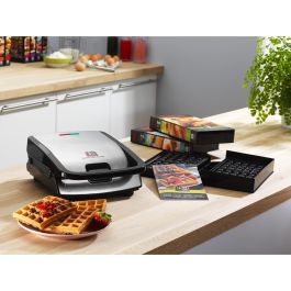 Tefal SW852D, Sandwichera y Gofrera Combinada, Negro y Acero Inoxidable, 700W