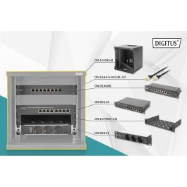 Digitus Juego de red 254mm (10") 6U. Bastidor de pared 312x300x330mm. Cerradura, vidrio. Capacidad 30kg. IP20 Precio: 218.49999952. SKU: B1ALVSV8NS
