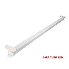 Edm Regleta LED para 2 Tubos, 2x22W (eq. 2x58W), 153 cm, 220-240V, para Techo o Pared, Color Blanco. Tubos No Incluidos.