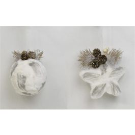 DKD Home Decor Decoración Colgante Navidad Alpina Fieltro Blanco Gris Dorado Surtido 13x4.5x14cm (6 Unidades) Precio: 18.69000001. SKU: B1FNWRXVAJ