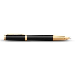 PARKER 2182007 Rollerball Ingenuity, Bolígrafo Negro Brillante GT, Punta Fina, Acero Inoxidable, con Clip, Caja Regalo