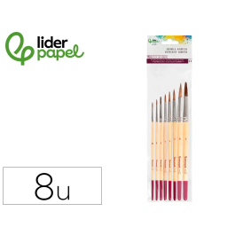 Liderpapel Pinceles de Acuarela Blister de 8 Unidades Surtidas con Pelo de Pony y Virola Cromada Certificado FSC Precio: 6.8728. SKU: B1C6E7BA3Q