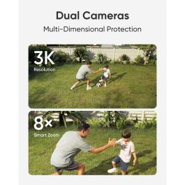 Eufy E340 Cámara de Seguridad IP Floodlight 3K Dual Cam 360° Pan/Tilt Wi-Fi 6 Interior/Exterior IP65 Almacenamiento Local Sin Cuotas