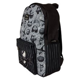 Loungefly Mochila de Nylon Pesadilla Antes de Navidad Disney 43cm - Amplia, Correas Ajustables y Forro a Juego