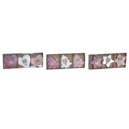 Decoracion Colgante Navidad Fantasia DKD Home Decor Rosa Blanco 8 x 1 x 22 cm Set de 3 (3 Unidades) Decoracion Colgante Navidad Fantasia DKD Home Decor Rosa Blanco 8 x 1 x 22 cm Set de 3 (3 Unidades)