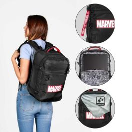 Mochila Mercury Viaje Cabina Avión 40x20x25cm Comics Marvel Negro