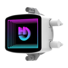 Hiditec Sistema de Refrigeración Líquida LQ240 Blanco con 2 Ventiladores ARGB, Base de Cobre y Alta Compatibilidad Intel/AMD