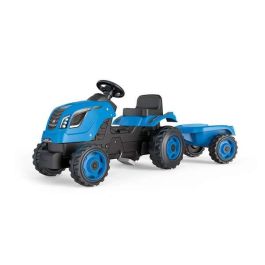 Smoby Tractor a pedales Farmer XL con remolque azul 142x44x54 cm
