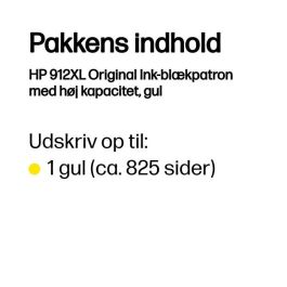 HP 912XL Cartucho de Tinta Original Amarillo Alto Rendimiento para Documentos Profesionales