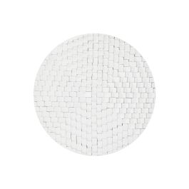 DKD Home Decor Decoración de Pared Moderna Blanca 90x90x4 cm de Madera de Mango y MDF