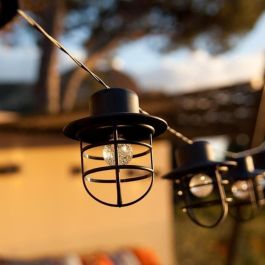 Guirnalda de luz solar - LUMISKY - DETROIT - 4 m - Pantalla estilo industrial - 10 bombillas redondas - LED blanco cálido Guirnalda de luz solar - LUMISKY - DETROIT - 4 m - Pantalla estilo industrial - 10 bombillas redondas - LED blanco cálido