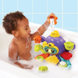 Vtech Baby Polo Mi Pulpo Divertido Juguete de Baño para Bebés, Juega y Aprende en el Agua