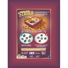 Ravensburger Strike Juego de Mesa (Tamaño de Viaje) Tira Dados, Junta Caras Idénticas, Para Niños a Partir de 7 Años