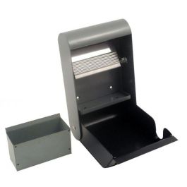 PROBBAX - AT-0222-DGRY - Cenicero de exterior para pared rectangular 3 L - 19,1 x 6,4 x 35,5 cm - Gris oscuro