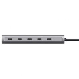 Trust 25136 Hub USB-C Halyx 5 Puertos (4x Datos USB-C, 1x USB-C PD 100W) 5 Gbps, Aluminio para Portátil/PC
