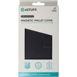 eSTUFF Funda Cartera INFINITE MILAN Negra para iPhone 16 Pro Max - 87% Reciclada (Piel Manzana), Carga Inalámbrica, 3 Tarjetas eSTUFF Funda Cartera INFINITE MILAN Negra para iPhone 16 Pro Max - 87% Reciclada (Piel Manzana), Carga Inalámbrica, 3 Tarjetas