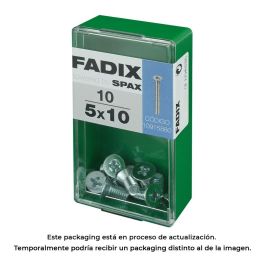 Fadix 10915880 Tornillo Métrica Cabeza Plana M 5 x 10 mm Caja 10 Unidades Precio: 1.88999943. SKU: S7913694