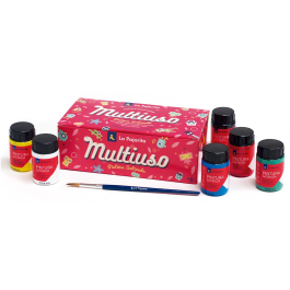 La Pajarita Témpera Escolar Bote 35ml Satinada Kit 6 Unidades Colores Surtidos