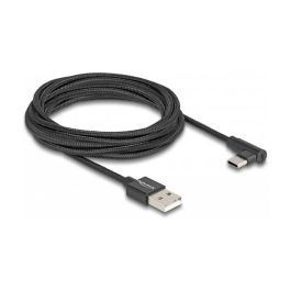 DeLOCK Cable USB 2.0 Tipo-A Macho a USB-C Macho, 3 m, Negro, Transmisión de Datos 480 Mbit/s (0.48 Gbit/s)