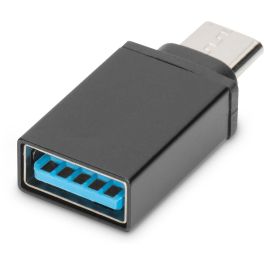 DIGITUS Adaptador USB Tipo-C Macho a USB-A Hembra, USB 3.0, 5 Gbit/s, 3A, Negro