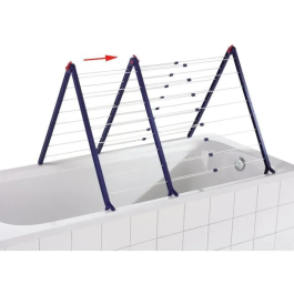 Leifheit Secador de bañera Pegasus V para bañera y ducha, Secador de agua, Escobilla para baño con pinza, Limpieza de baño