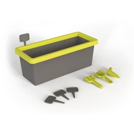 Smoby SMO810915 Jardinera Infantil Edén 20L, Incluye Pala, Rastrillo, Planta y 4 Señales