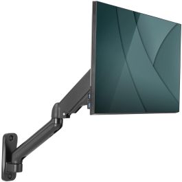 Digitus Soporte de Pared Universal para Monitor con Muelle Neumático y Brazo Giratorio, Negro, 17"-32", VESA 75x75/100x100