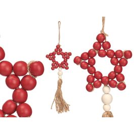 Colgante Estrella Cuentas Fleco Grande Madera Rojo Krist+ 10X33CM (24 Unidades) Precio: 56.89999953. SKU: B19KYVVNZG