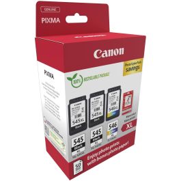 Canon 8286B015 Tinta PG-545XL/CL-546XL Multipack (2x Negro, 1x Color Cian/Magenta/Amarillo) Alto Rendimiento