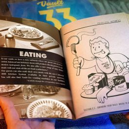 DOCTOR COLLECTOR Kit Lucys Dweller Fallout: Guía Refugio 33, Pin, Proyector Vault-Tec, Bandera y Recuerdos de la Serie TV