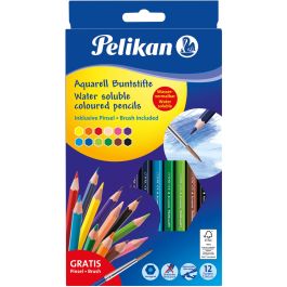 Pelikan Lápices de Colores Acuarelables Hexagonales Mina 3mm, Caja 12 Colores Surtidos Precio: 7.79000057. SKU: B1HHNMF75K