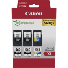 Canon 3712C009 Cartucho Tinta Original PG-560XL + CL-561XL Multipack Alta Capacidad 2 Negro 1 Tricolor para PIXMA TS5350/TS7450