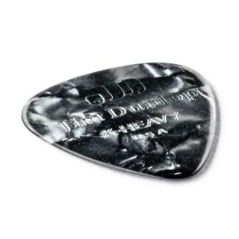Dunlop Pack 12 Púas Genuine Celluloid Negro Perlado - X Heavy